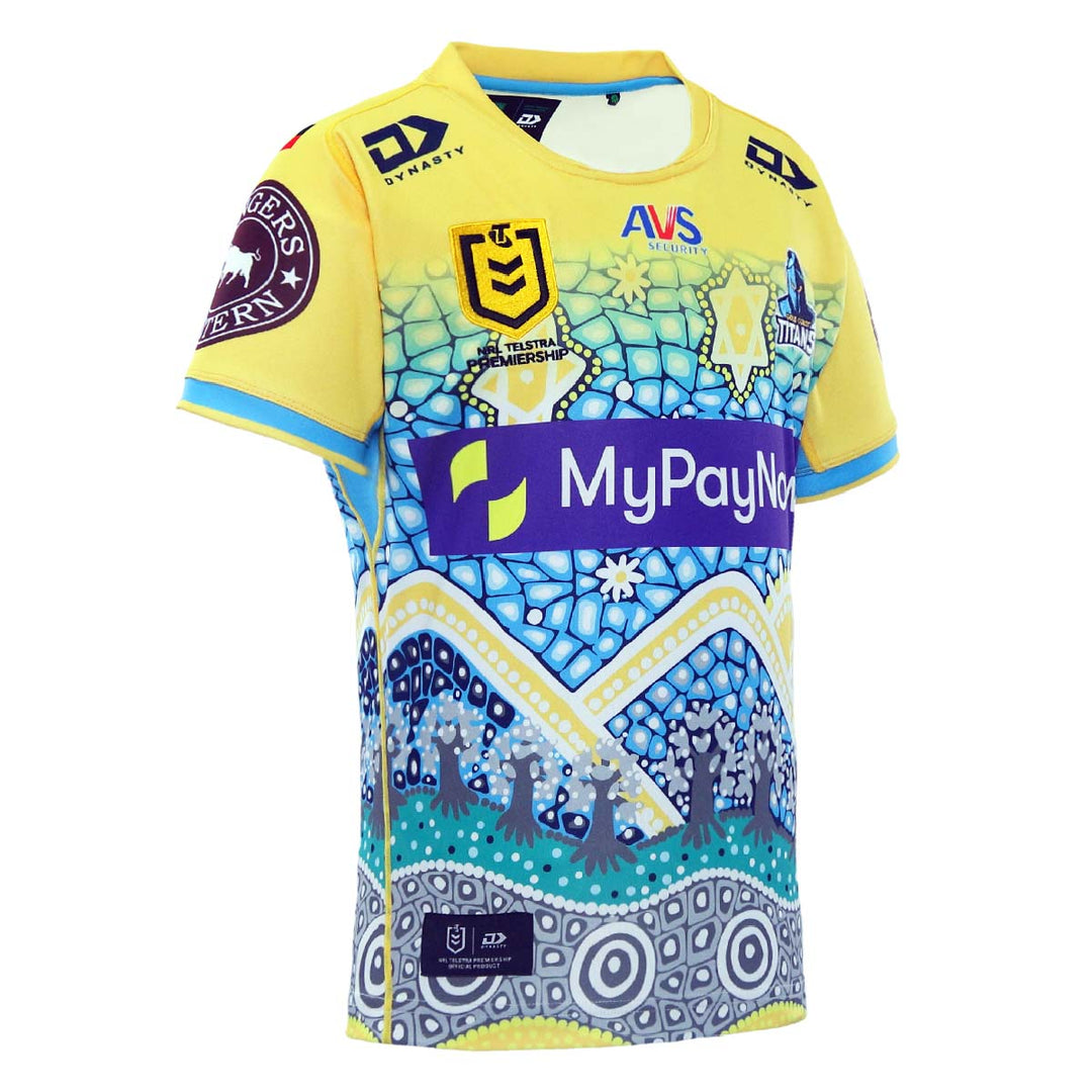 2023 Gold Coast Titans Junior Replica Indigenous Jersey-RIGHT