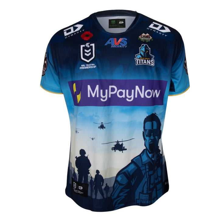 2023 Gold Coast Titans Mens Replica Anzac Round Jersey-FRONT