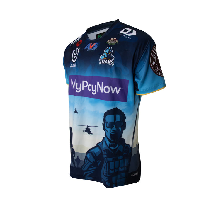 2023 Gold Coast Titans Mens Replica Anzac Round Jersey-LEFT