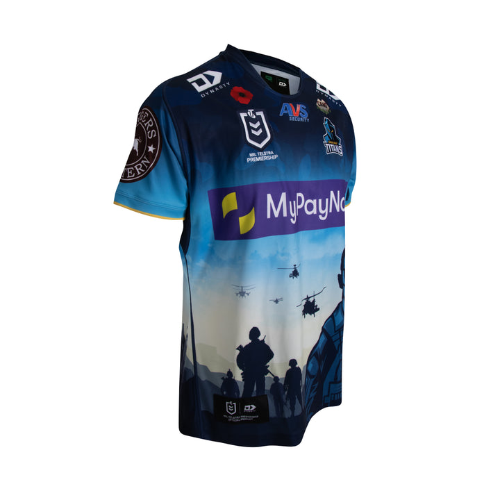 2023 Gold Coast Titans Mens Replica Anzac Round Jersey-RIGHT