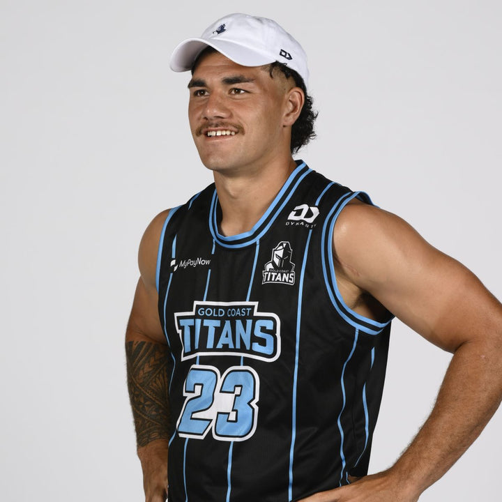 2023 Gold Coast Titans Mens Black Basketball Singlet